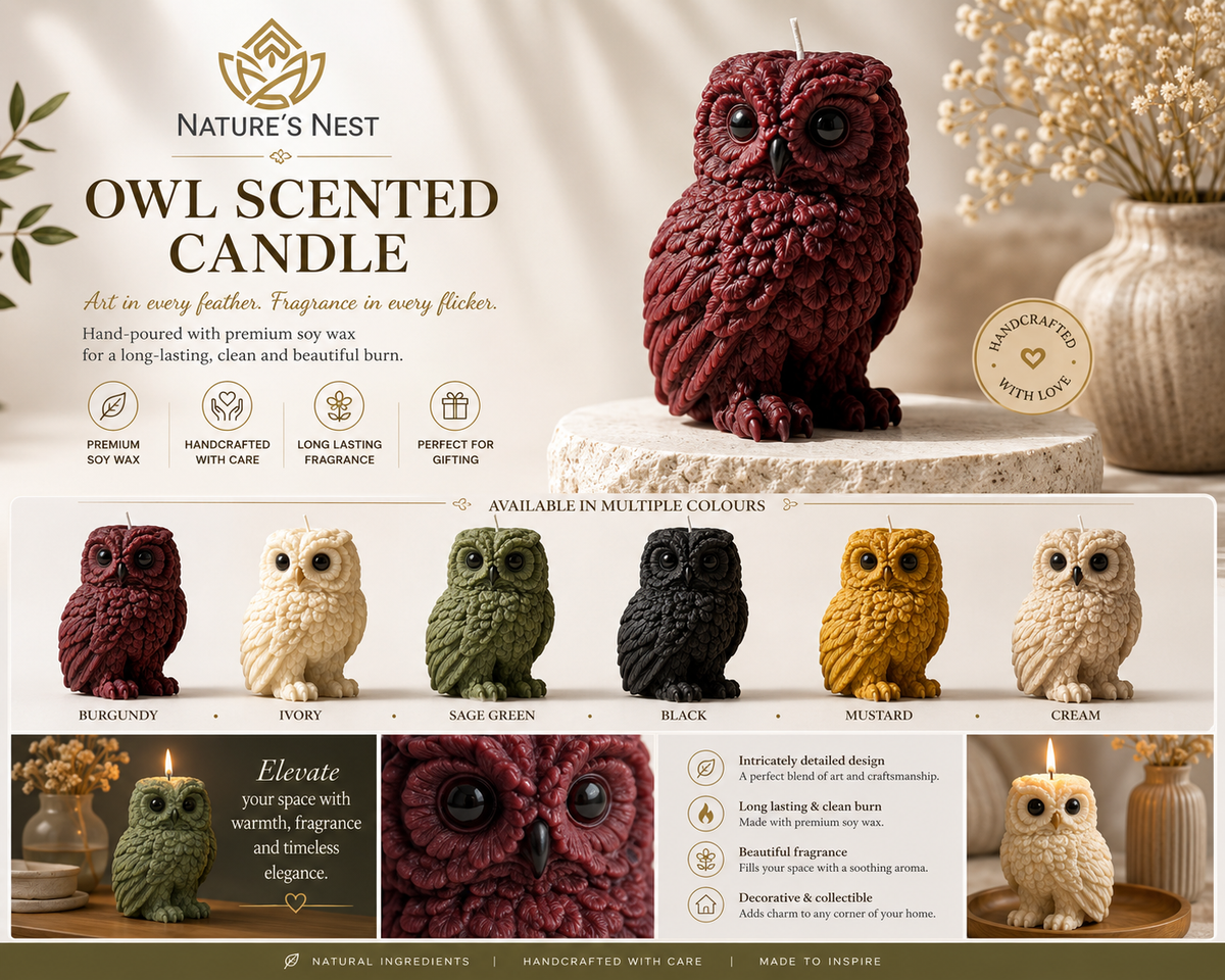 Scented owl candle