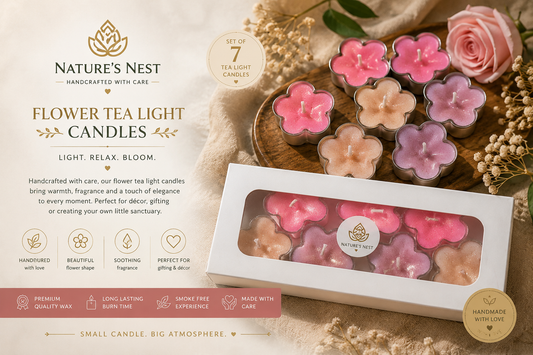 Scented flower shaped T Light candles