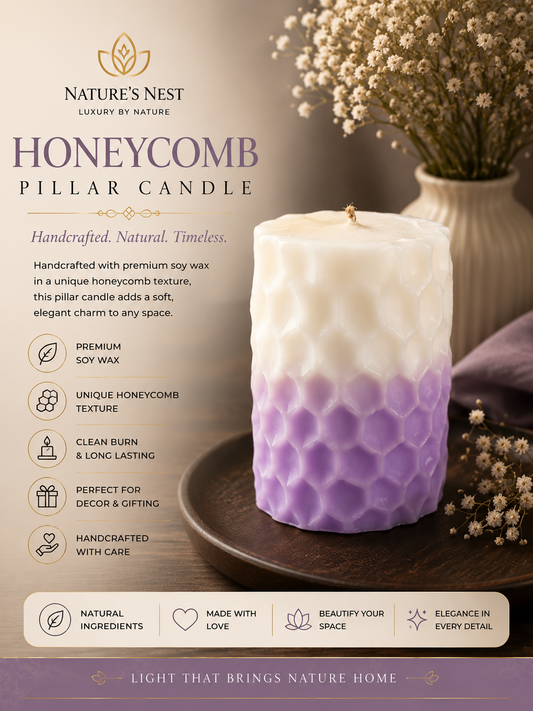 Honeycomb Pillar Candle