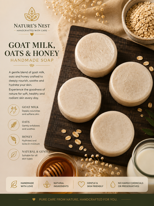 Goat milk oatmeal honey soap