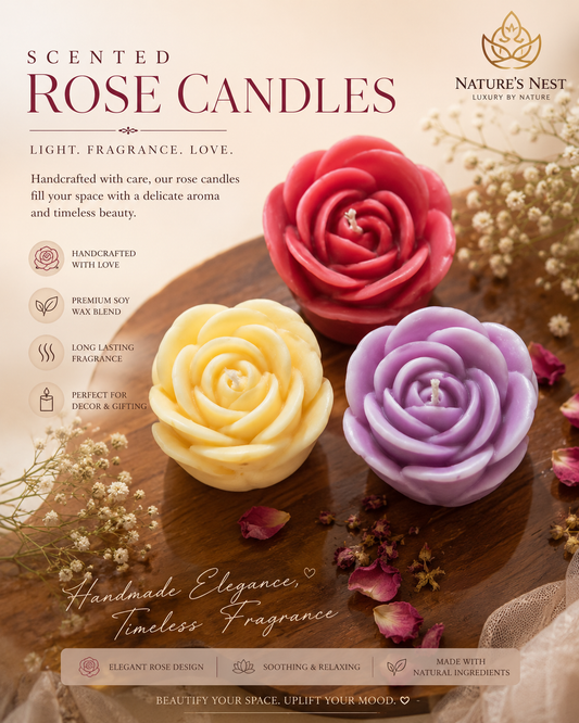 Scented Rose candle set