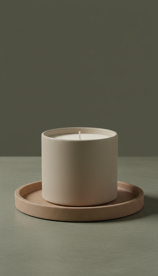 Ivory Mist natural wax candle